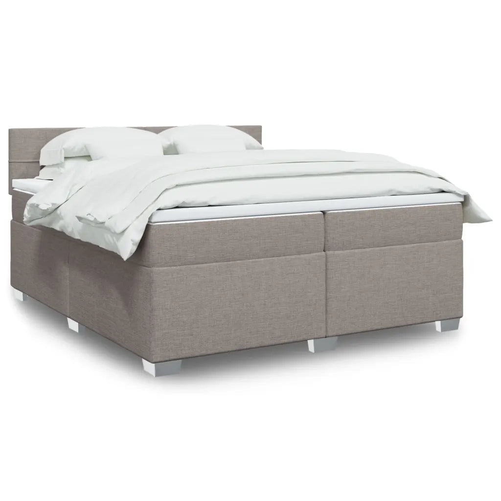 Giroletto a Molle con Materasso Tortora 200x200 cm in Tessuto 3288299