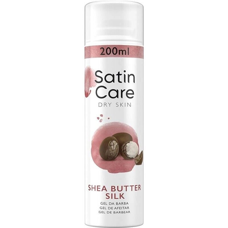 GILLETTE SATIN CARE GEL DEPILATORIO DA DONNA 200 ML CON BURRO DI KARITE