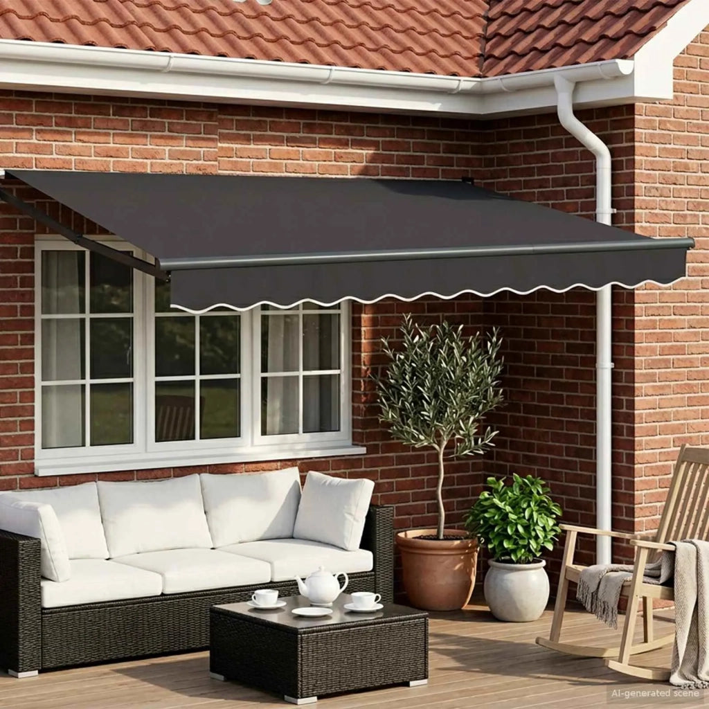 Tettuccio Elettrico Retrattile Antracite 3,5 x 2 m CFW9486456