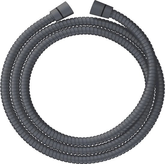 Doucheslangvervanging rapida da installare - 71" con connessi in acciaio inossidabile e viti di rame per installazione senza strumenti - supporto per doucheslang extra lungo per doccia a mano (grigio, 1/2" NPT)