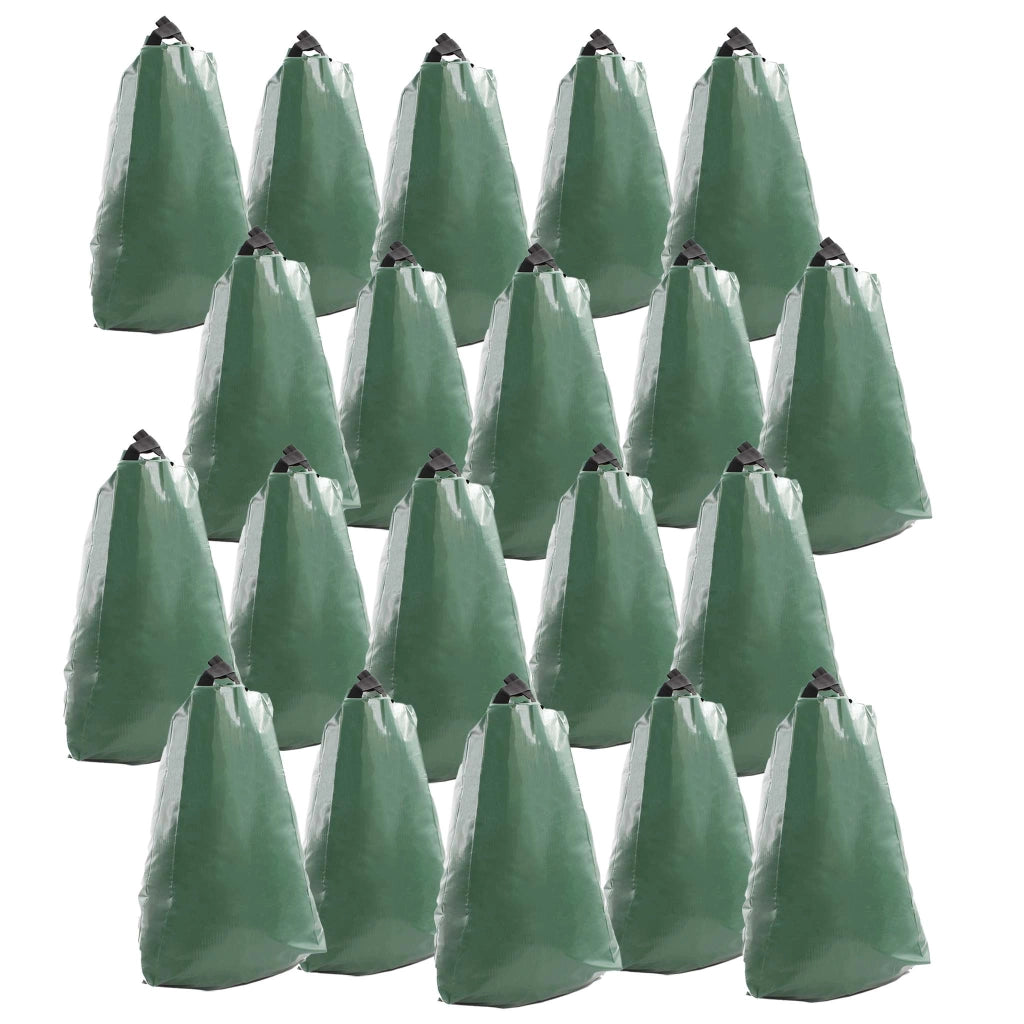 20 Sacchi per irrigare alberi 75 l in PVC, Sistema di irrigazione a goccia intorno ai tronchi
