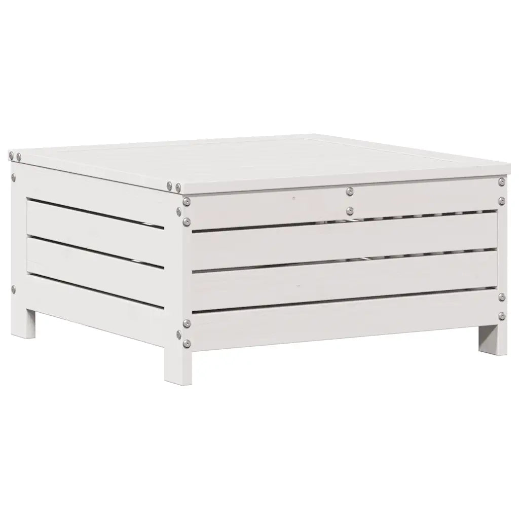 Set Salotto Giardino 7pz con Cuscini Bianco Legno Massello Pino 3250945