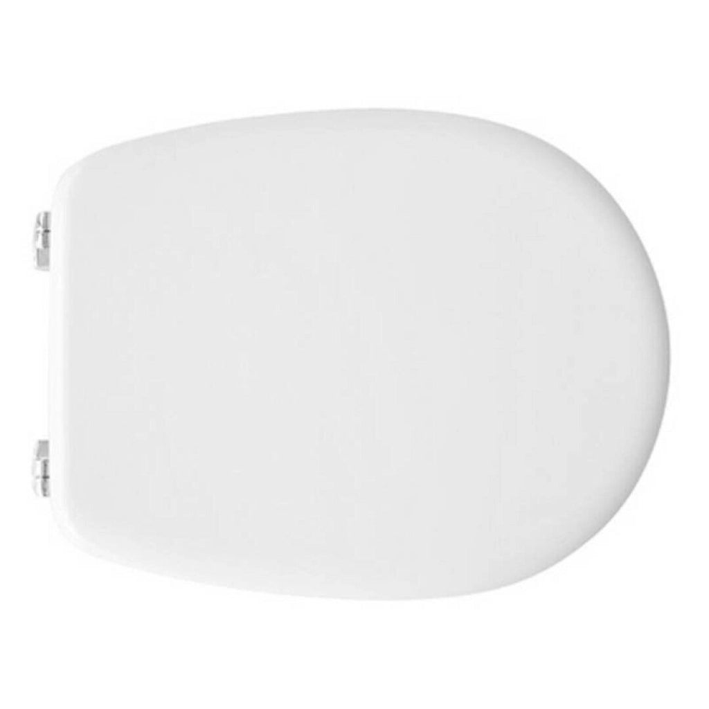 Sedile Vaso Wc Compatibile Liuto Bianco Cerniere Cromo By Seba - Seba