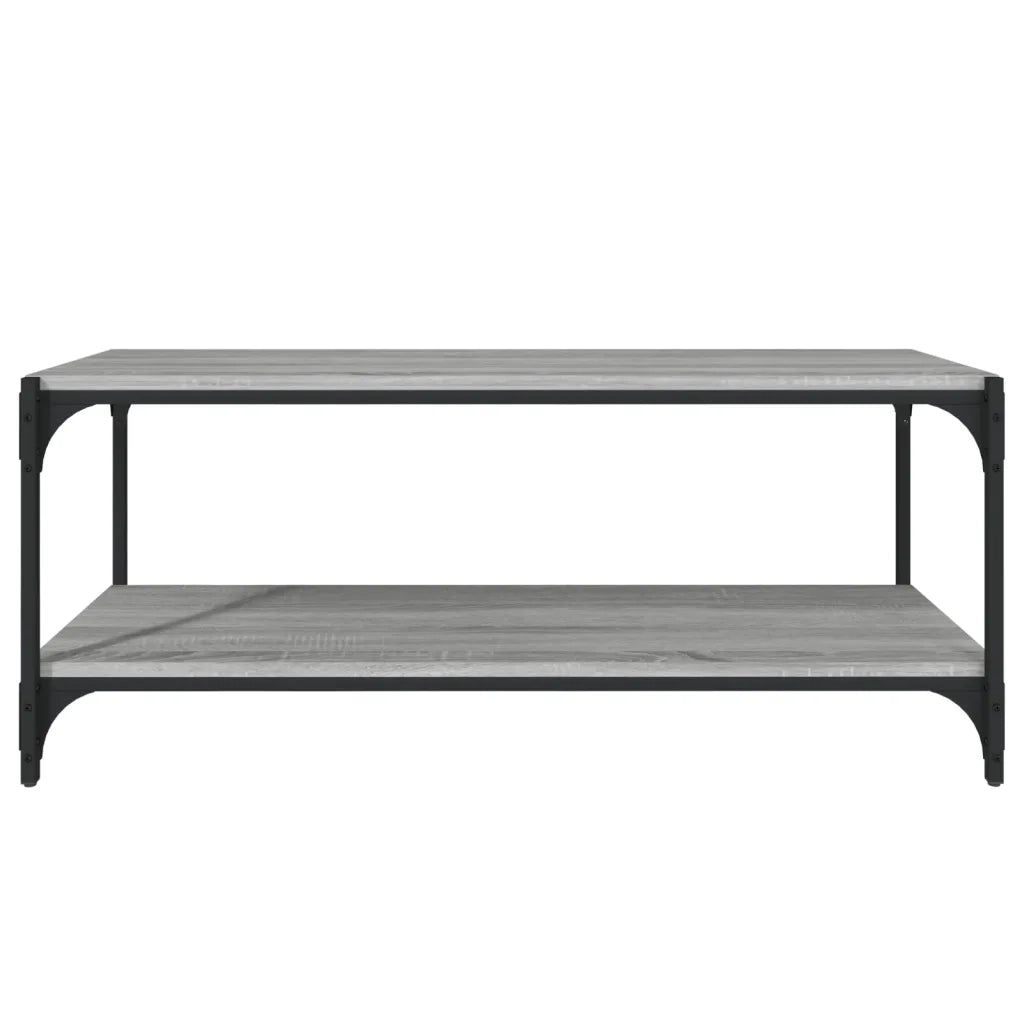 Mobile TV-Credenza TV-Console TV Grigio Sonoma 100x33x41cm Legno Multistrato e Acciaio