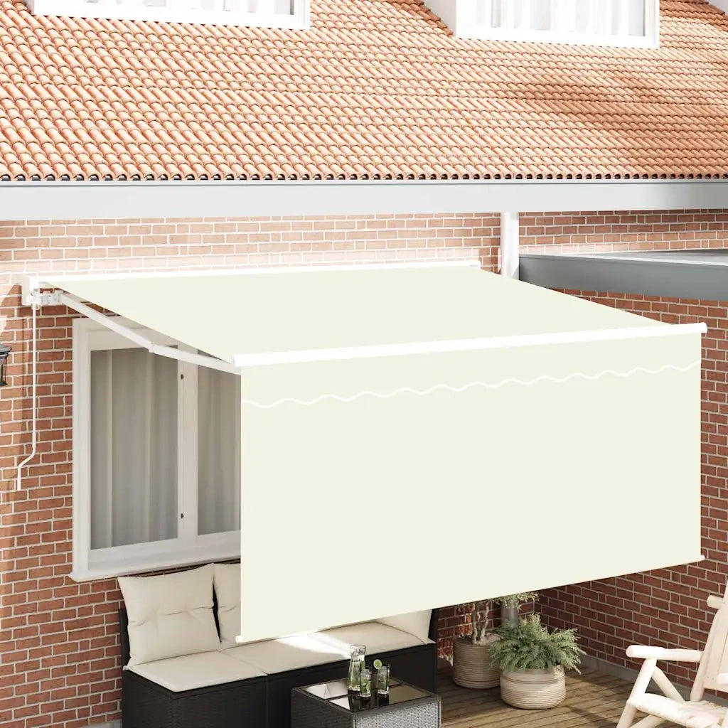 Tenda Retrattile Crema 300 x 200 cm Poliestere e Alluminio 3329493