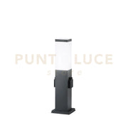 PALETTO STATION ANTRACITE 1 LUCE ATTACCO E27 CON 2 SCHUKO 2500W 12X12X45CM
