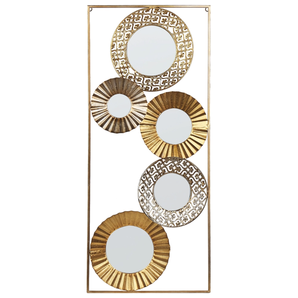 Decorazione parete specchi cornice  metallo dorato 39 x 90 cm Decorativo fatto mano  soggiorno pezzo retrò