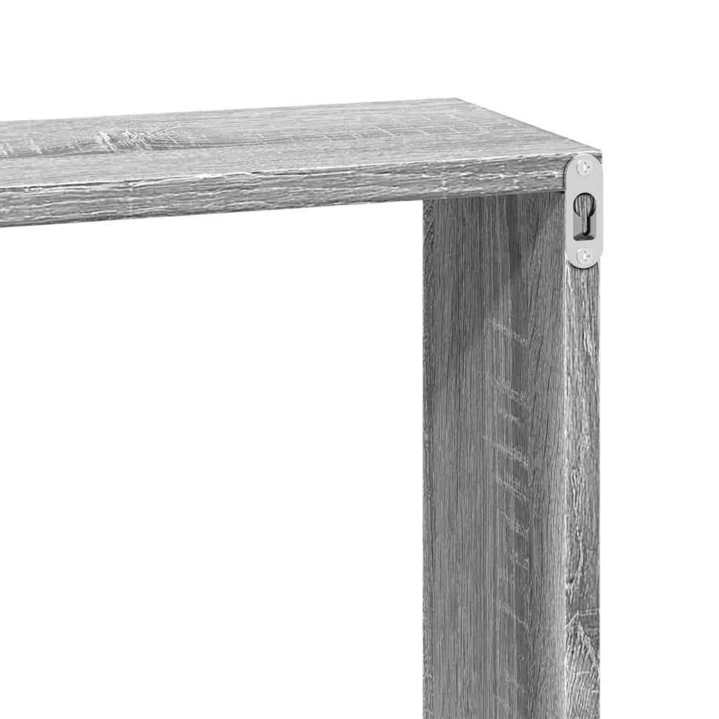 Mobile a Parete 60x16x30 cm Grigio Sonoma in Legno Multistrato