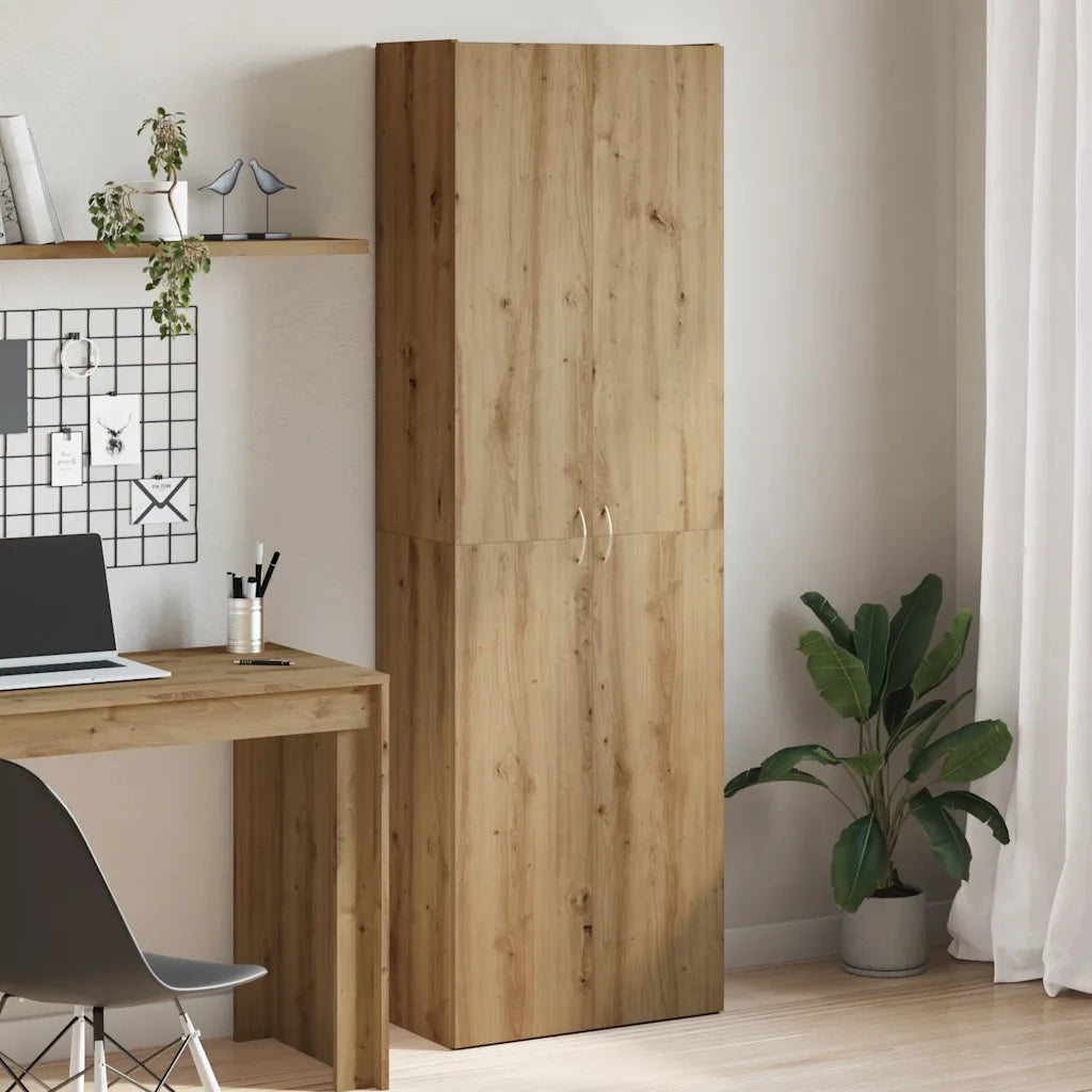Credenza | Madia | Buffet da pranzo | Armadio da pranzo Rovere Artigianale 60x32x190 cm in Truciolato