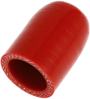 Slang in Silicone - Colore Rosso - Fine Flessibile - Slang di Bypass - Temperatura Alta - Tessuto Multistrato - Diametro Interno 25 mm - Lunghezza 40 mm - Valvola di Slang