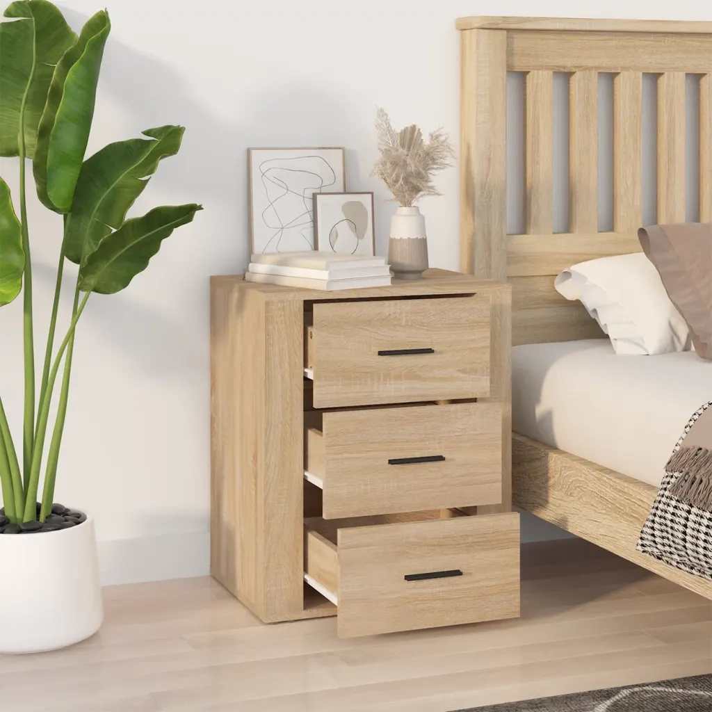 Comodino | Armadio da Notte | Mobiletto da notte Rovere Sonoma 50x36x60 cm in Legno Multistrato
