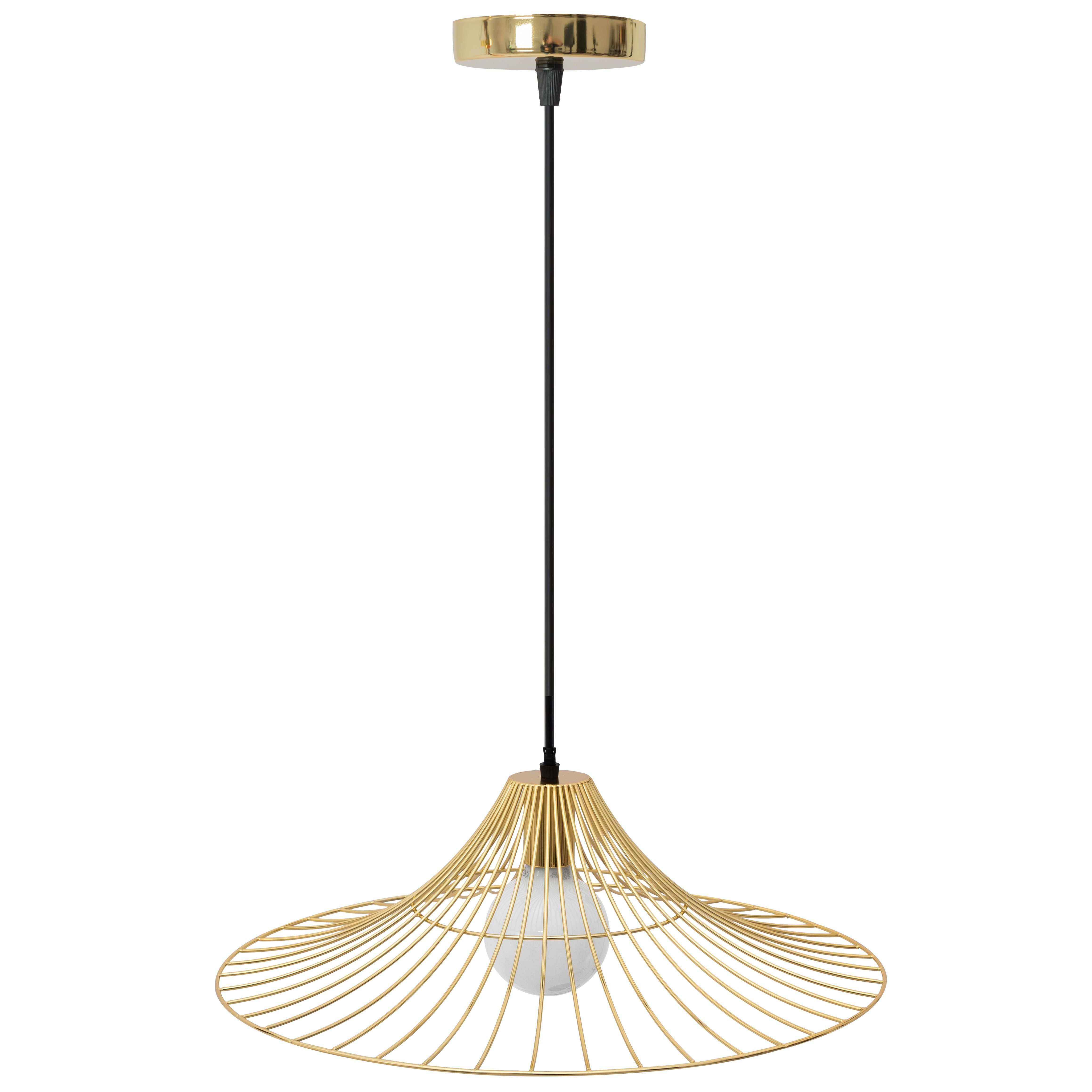 Lampada Da Soffittopensile Piatto Rotondo Loft Oro APP499-1CP