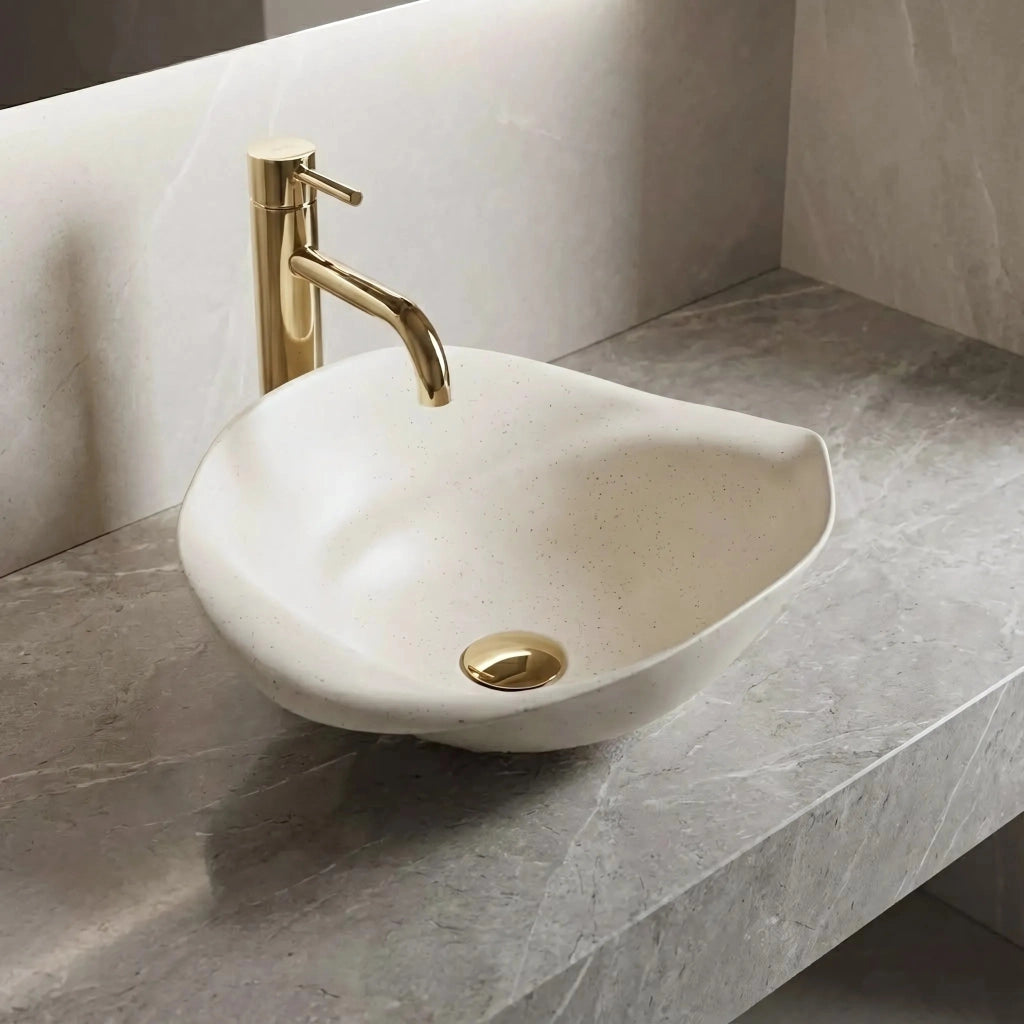 Lavabo Da Appoggio In Ceramica Rea Hm-34b Handmade Art
