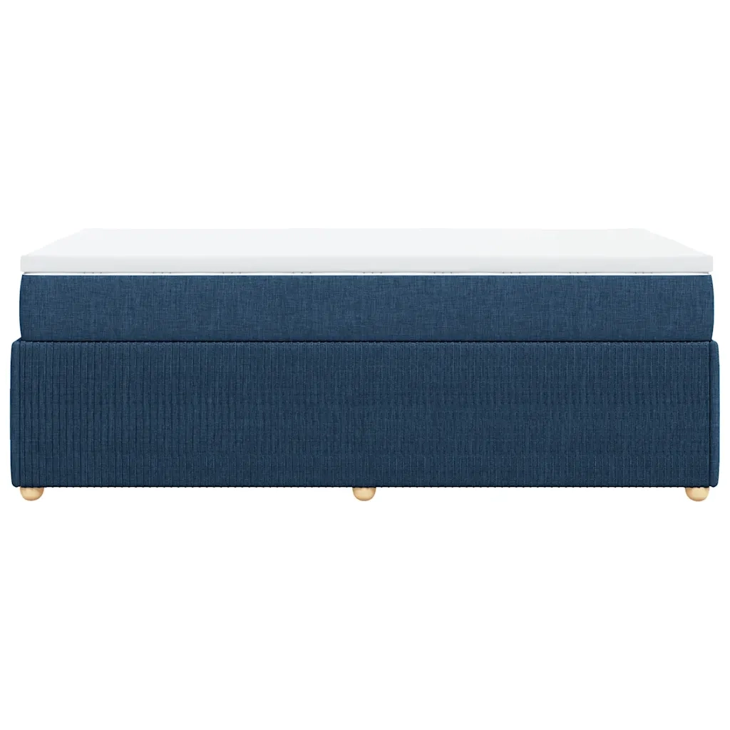 Giroletto a Molle con Materasso Blu 100x200 cm in Tessuto