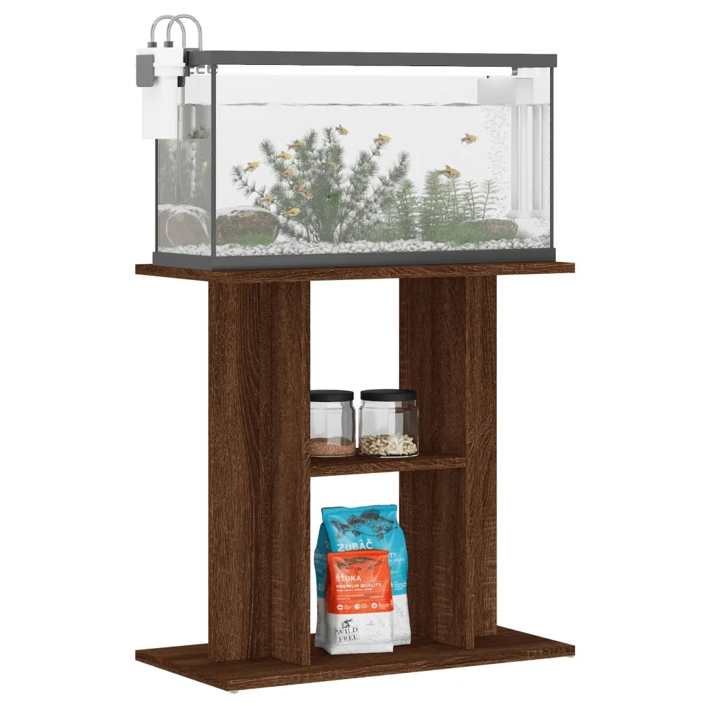 Supporto Acquario 60x30x60 cm Legno Multistrato Rovere Marronecod mxl 85626