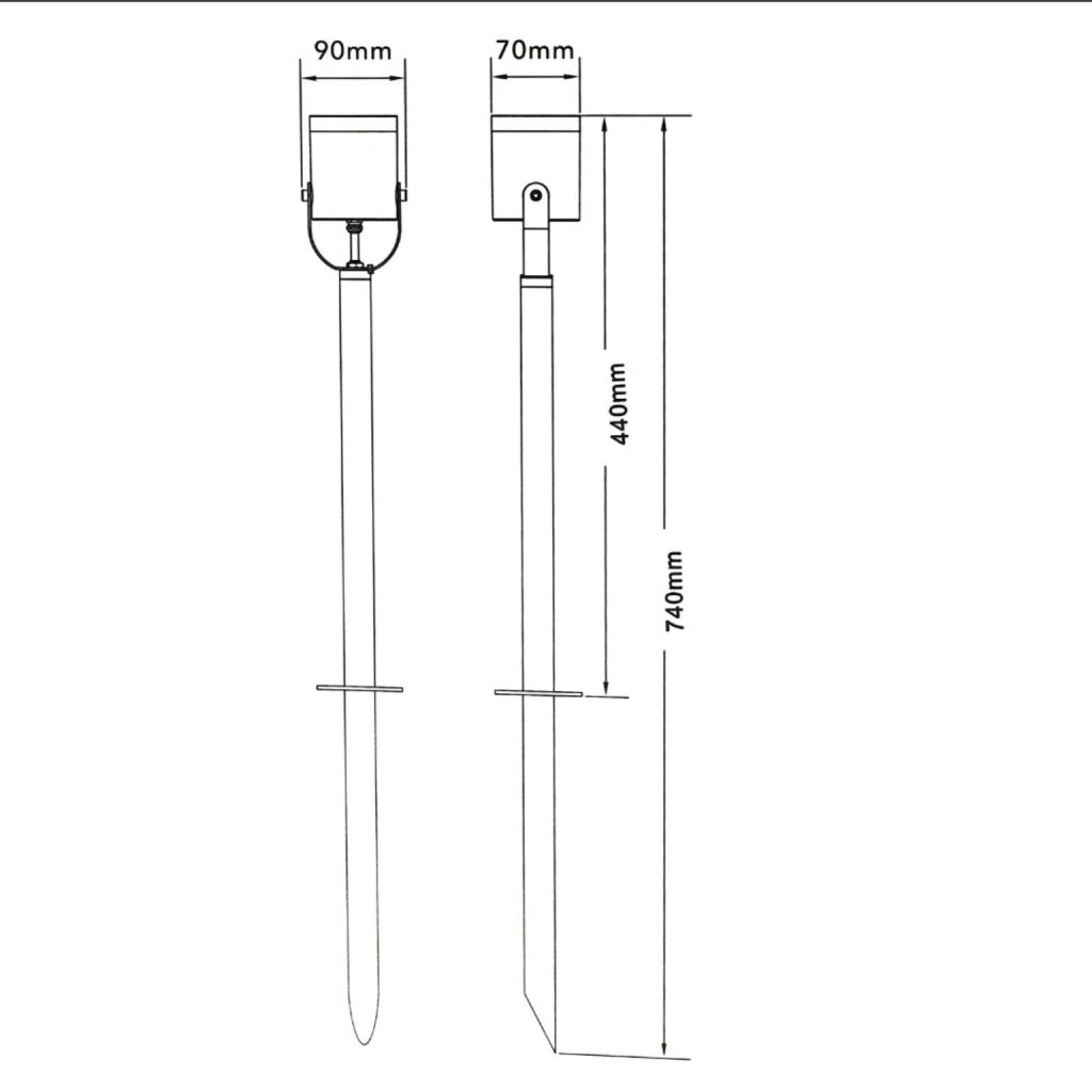 Faretto da Giardino con Picchetto GU10 IP54, Alluminio Grigio Antracite, Orientabile, per Esterni, Senza Lampadina, Ideale per Siepi, Facciate e Vialetti