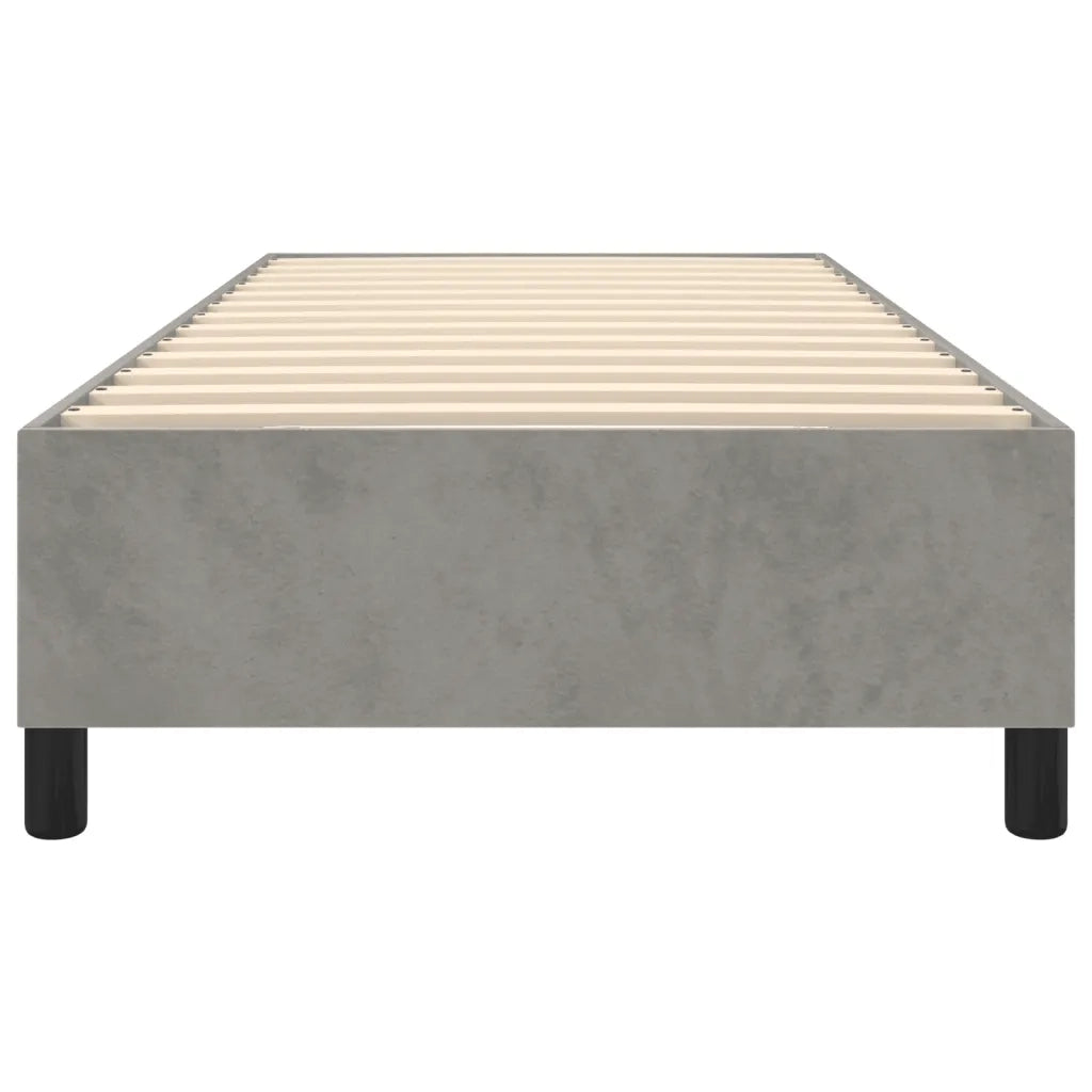 Struttura Letto a Rete a Molle Grigio Chiaro 100x200 cm Velluto 3121102