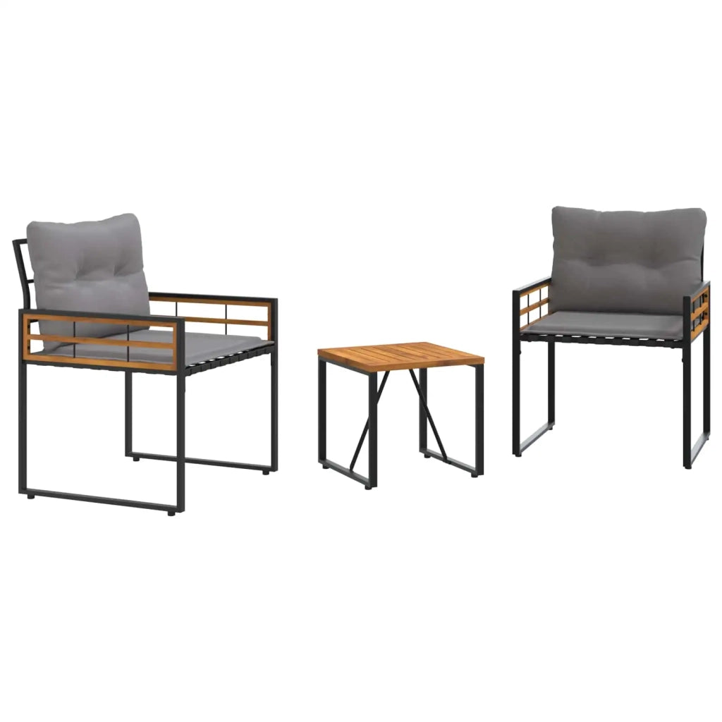 Set di Mobili da Esterno con cuscino 3 pcs Grigio chiaro