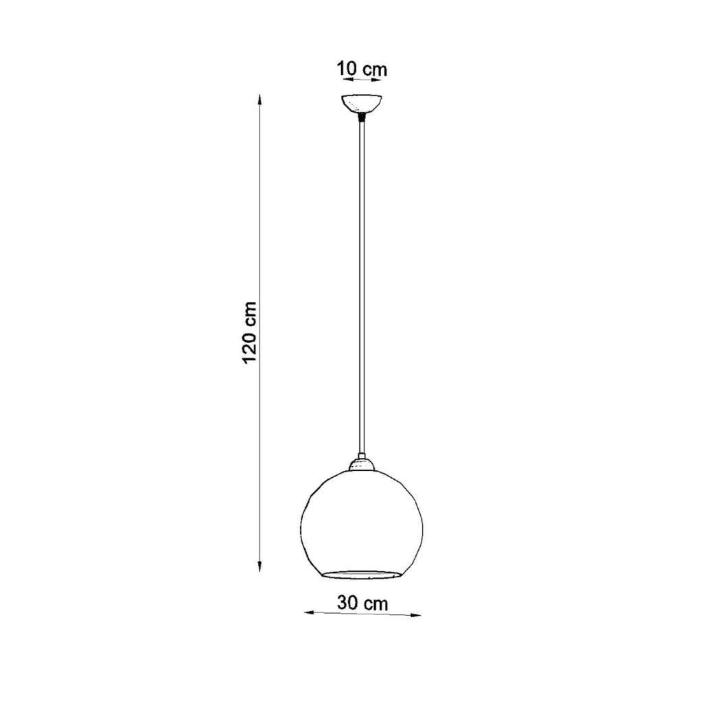 Lampada a sospensione ROTUND vetro trasparente E27 Pure Lume
