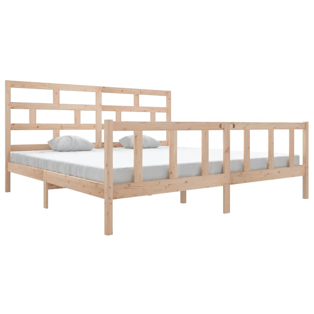 Giroletto-Struttura Letto in Legno Massello di Pino 200x200 cm 804423