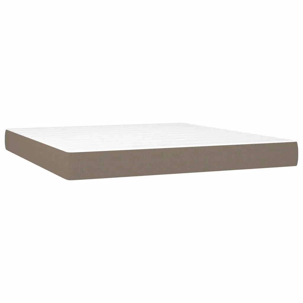 Giroletto a Molle con Materasso Tortora 180x200 cm in Tessuto 3141797