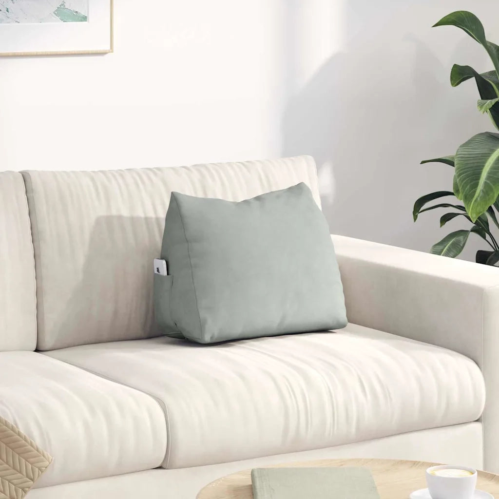 Cuscino per Schiena Grigio chiaro 45 x 20 x 35 cm