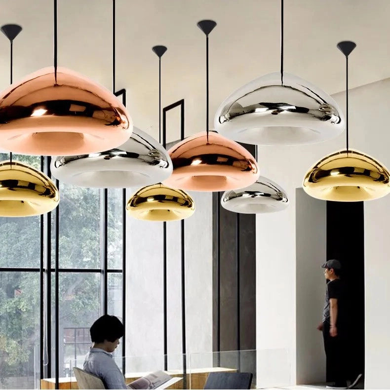 Lampada Da Soffitto Pensile Di Vetro Specchio APP323-1CP Gold