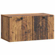 Mobile Porta TV da Muro-Credenza per TV sospesa Legno antico 59,5 x 31 x 30 cm 427549