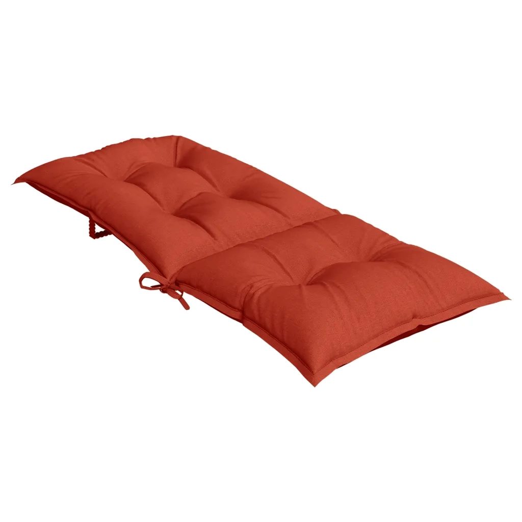 Cuscini Sedia Schiena Alta 2 Rosso Mélange 120x50x7 Tessuto 4002364