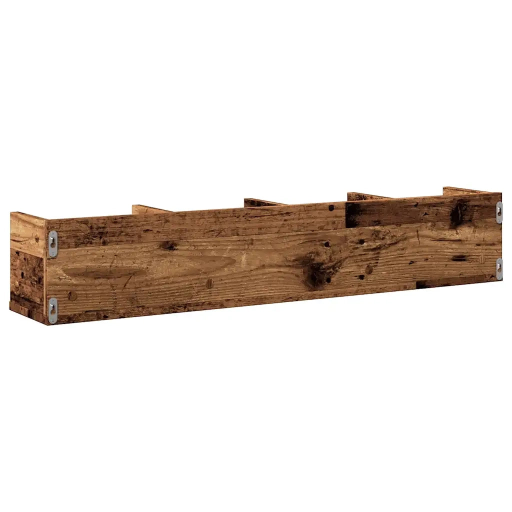 vidaXL Scaffale Porta CD a Parete Antico 100x18x18cm Legno Multistrato