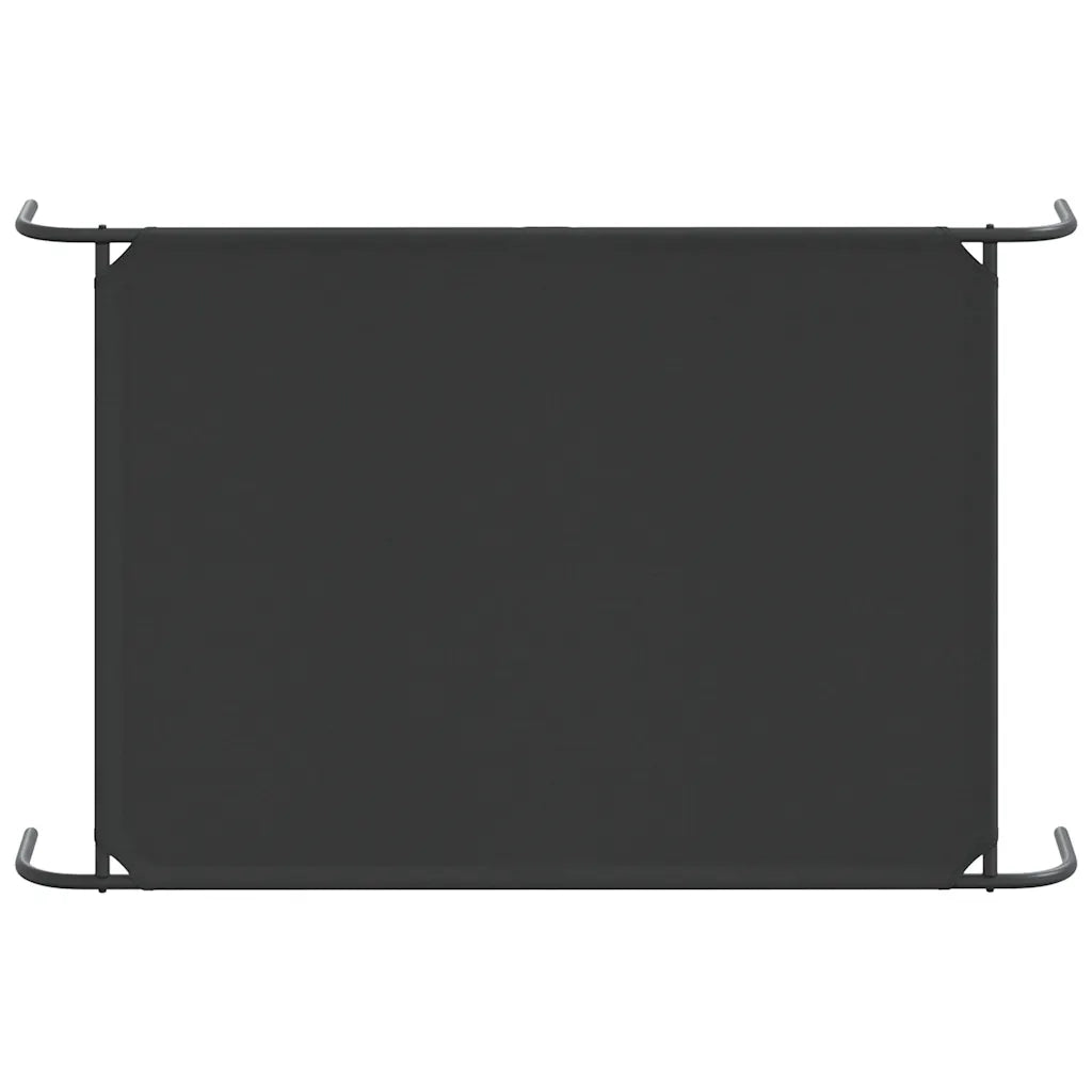 Cuccia per Cani Rialzata Nera 130x80x20cm Tela Oxford e Acciaio 42000840