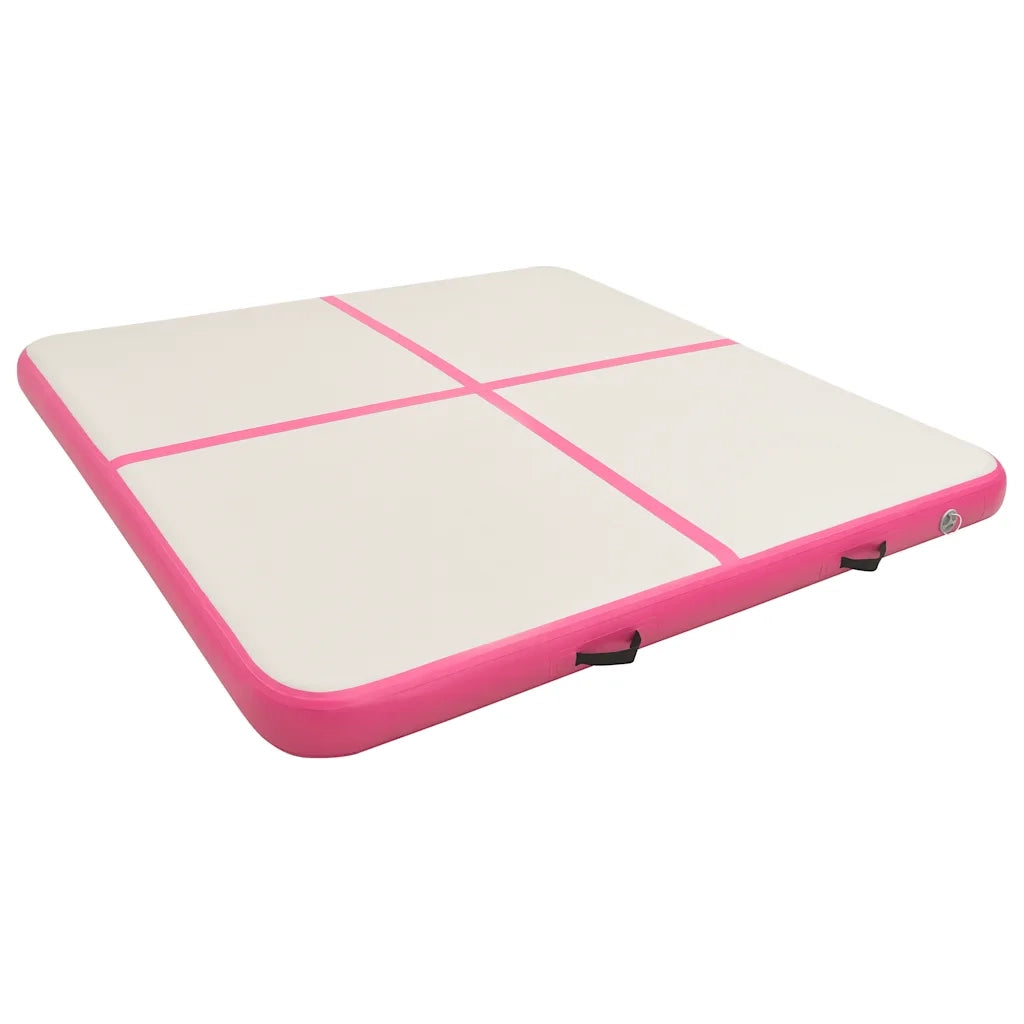 Tappetino Ginnastica Gonfiabile con Pompa 200x200x20cm PVC Rosacod mxl 105521