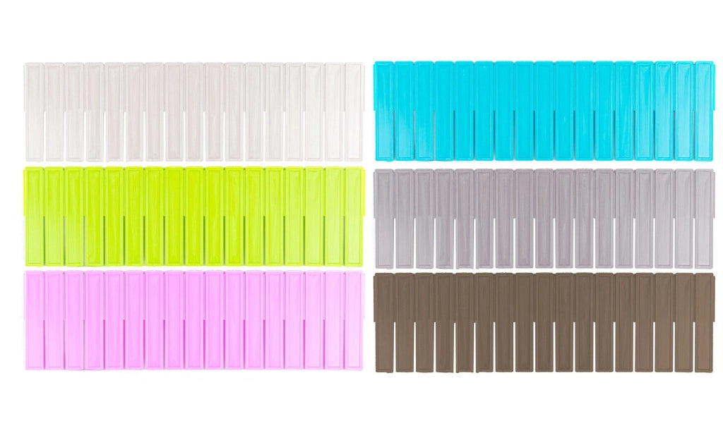 Set 2 Divisori Organizer 130x435mm Componibili per Cassetti in Plastica Verde