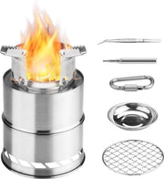 Campingkooktoestel portatile in acciaio inossidabile pieghevole e impermeabile al vento per campeggio BBQ picnic outdoor backpacking