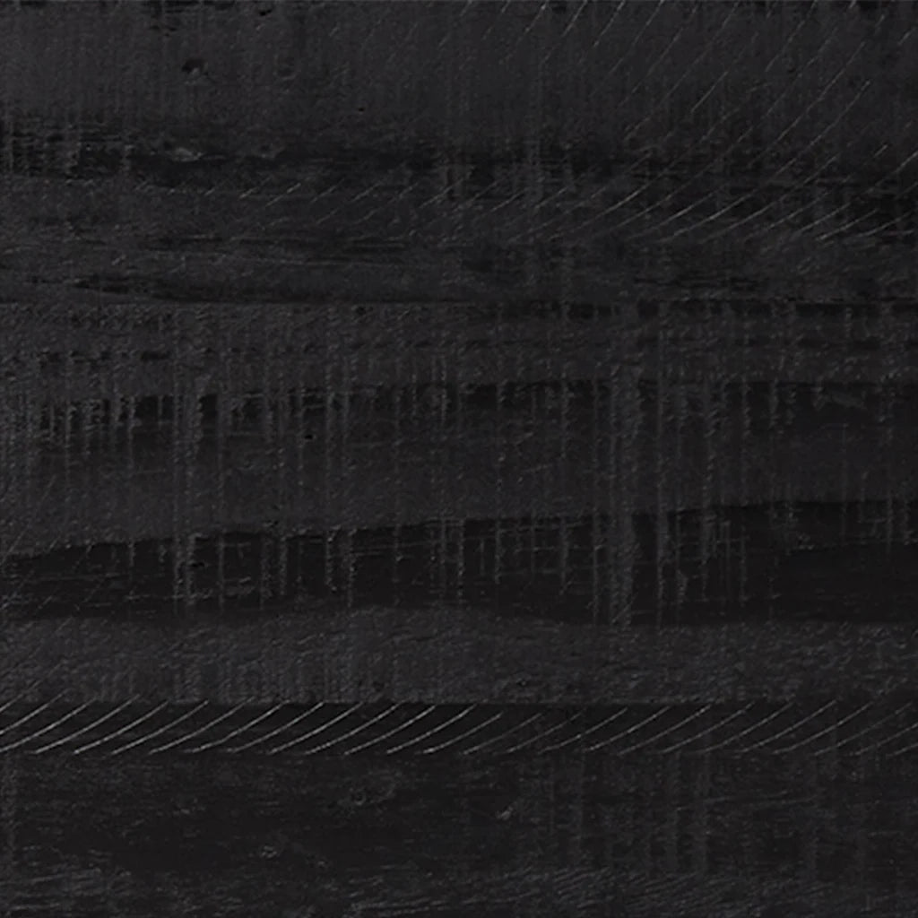 Comodino Nero 40x30x55 cm Legno Massello di Pino Riciclato 349914