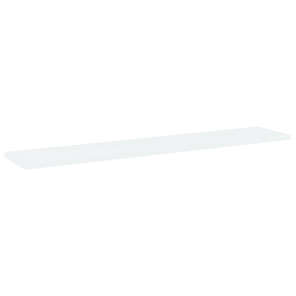 Ripiani per Libreria 4 pz-Scaffale per Libri Bianchi 100x20x1,5cm Legno Multistrato