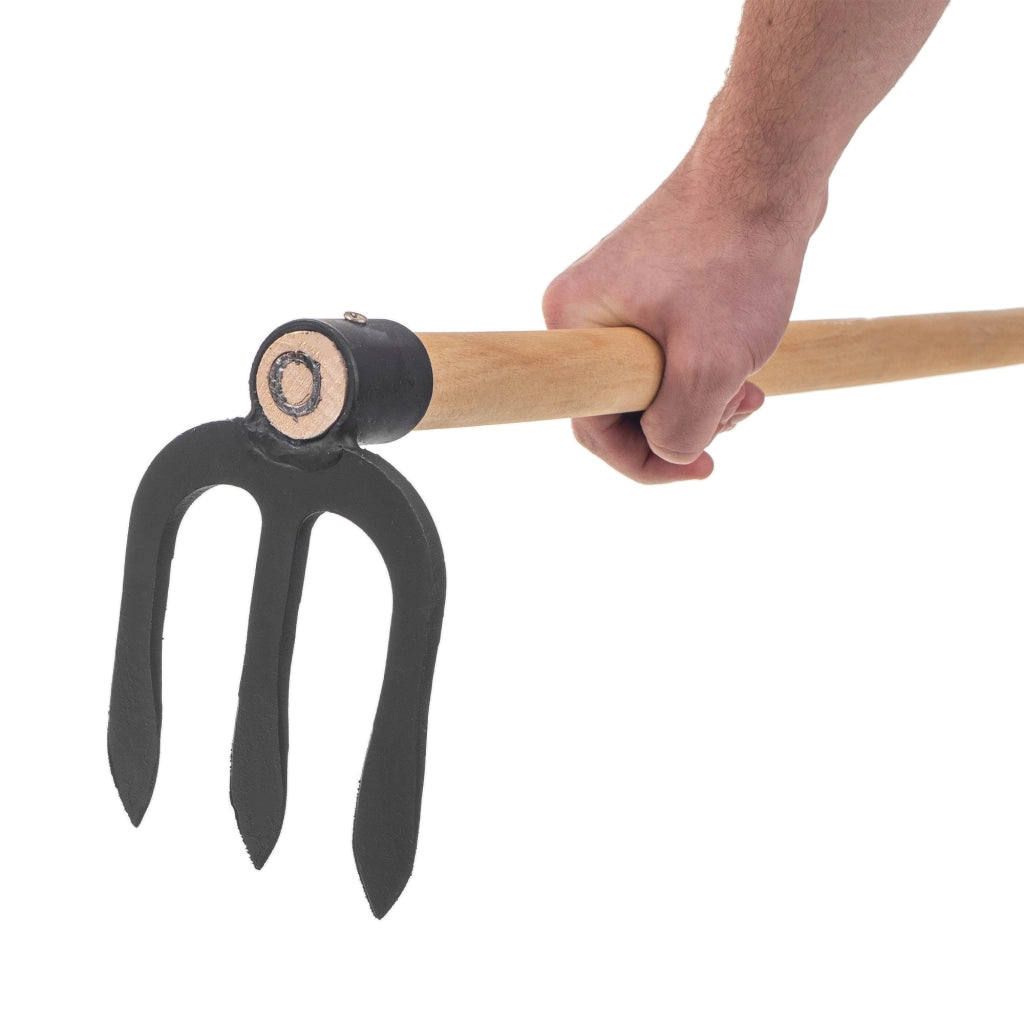 Zappa da giardino forgiata KADAX da 12 cm per diserbo con manico in acciaio di alta qualità