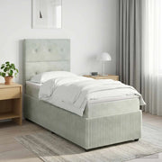 Letto box spring con materasso Grigio Chiaro 80 x 200 cm 3454493