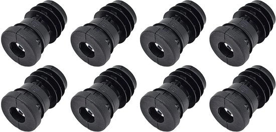 Stopper per tubi rotondi - 8 pezzi - Nero - Montaggio facile - Adatto per tubi di 34 mm - Nero