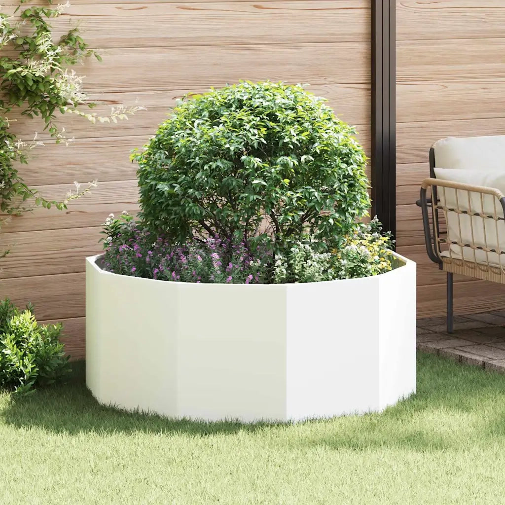 Fioriera Bianco 120 x 120 x 50 cm Acciaio 883746