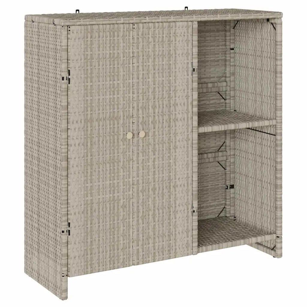 Armadio con lo scaffale Grigio chiaro 100 x 36 x 102 cm Rattan CFW3014074
