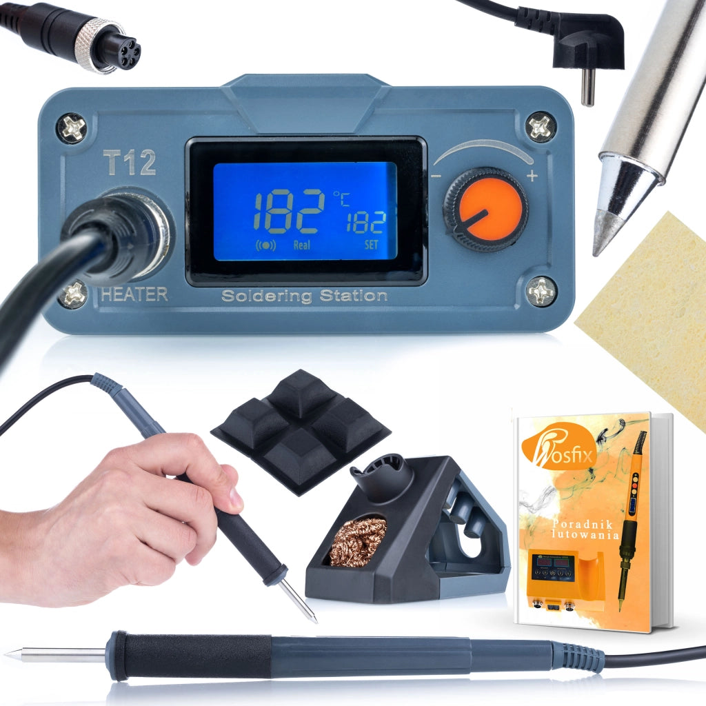 Stazione Saldante T12 Rosfix Orange Akbash OLED T12OAO – Riscaldamento Rapido, Temperatura Regolabile 200-450°C
