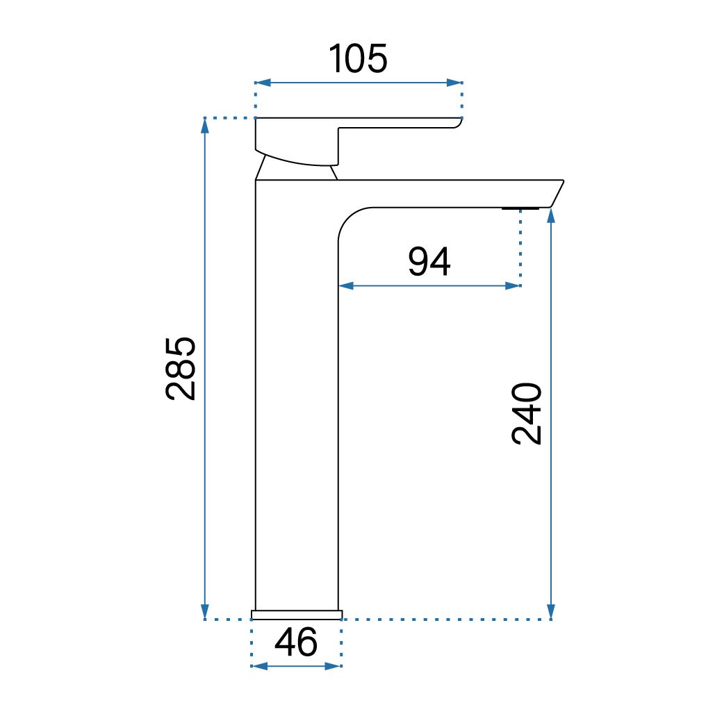 Rubinetto Da Lavabo Rea Argus Chrom High
