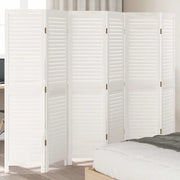 Divisorio Ambienti | Divider per stanze | Paravento 6Pannelli Bianco Legno Massello di Paulownia