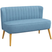 Divano 2 Posti ¨C Zephmum ¨C Tessuto Blu 117x56.5x77