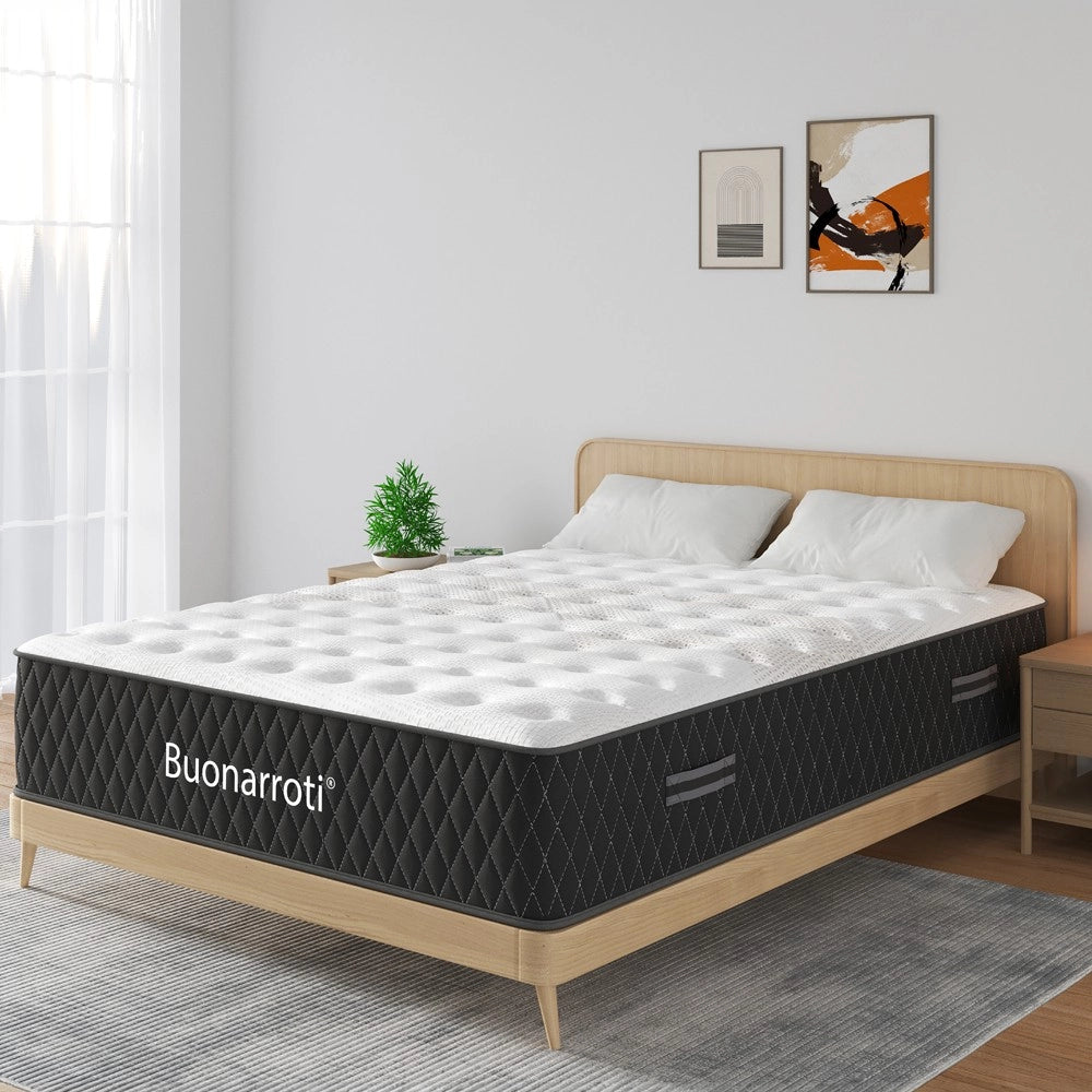 Materasso matrimoniale Aquila in schiuma multistrato e molle insacchettate 160x190x33 cm