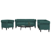 Set di Divani 3 pz Verde Scuro in Tessutocod mxl 92581