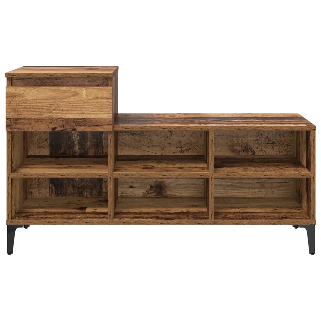 Mobile per scarpe con cassetto Legno vecchio 102 x 36 x 60 cm 881042