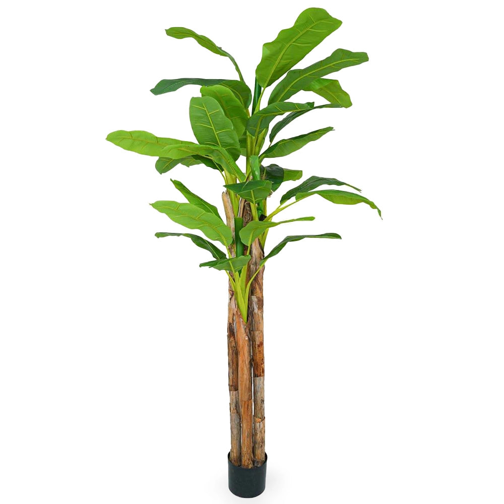 Banano Artificiale con vaso plastica pianta tropicale finta realistica h 270 cm