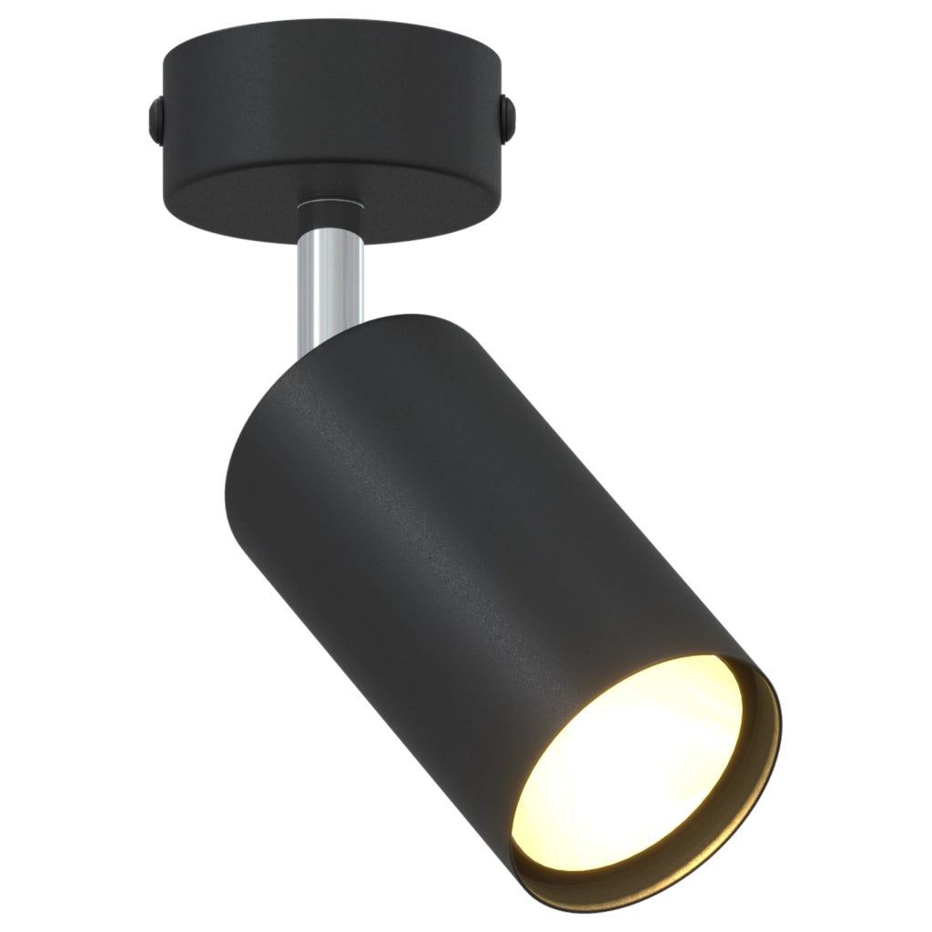 Faretto da soffitto 1 Via Regolabile Nero GU10